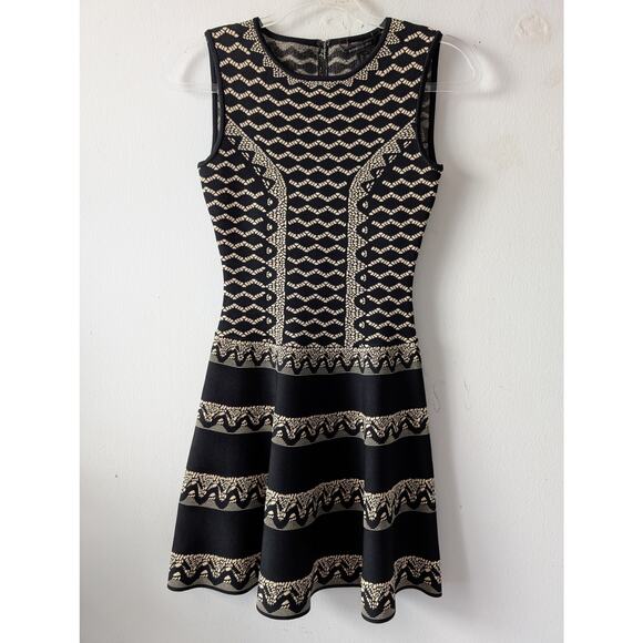 BCBGMaxAzria Wilma Dress in Black Combo Size XXS - Picture 4 of 13